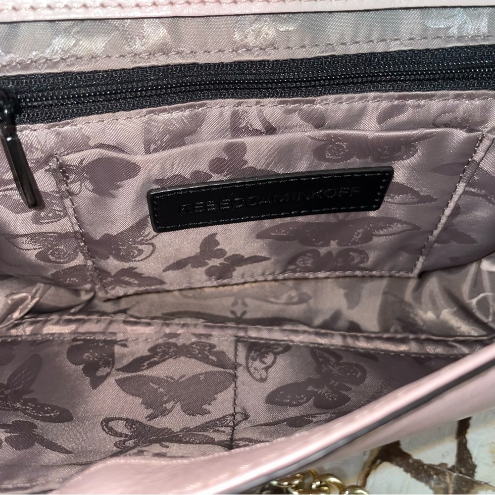 Rebecca Minkoff Baby Pink Love Quilted‎ Leather Chain Bag Designer Crossbody